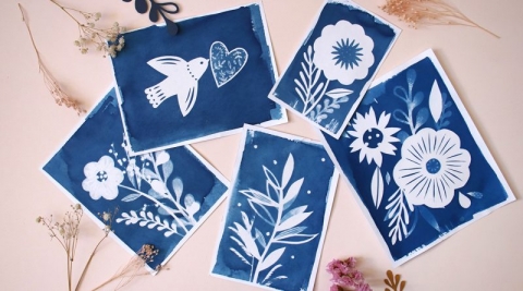 Atelier des vacances "cyanotype"
