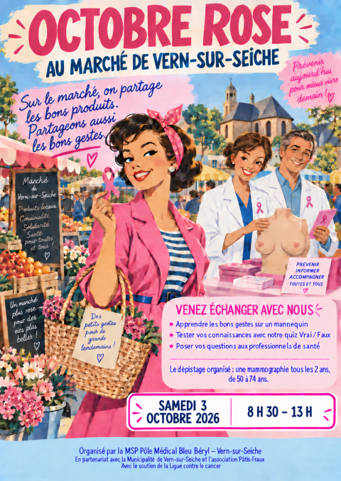 Mobilisation à l'occasion d'Octobre Rose