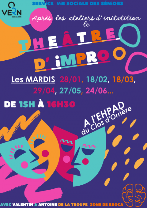 Théâtre d'impro (attention, changement de lieu)