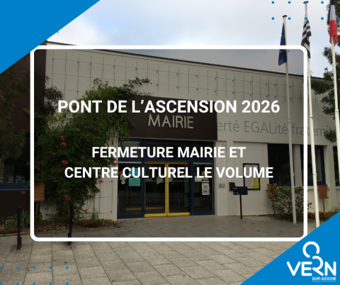 Fermeture exceptionnelle de la mairie et du centre culturel Le Volume