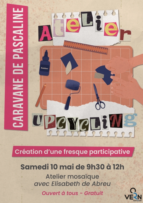 Caravane de Pascaline : ateliers mosaïque