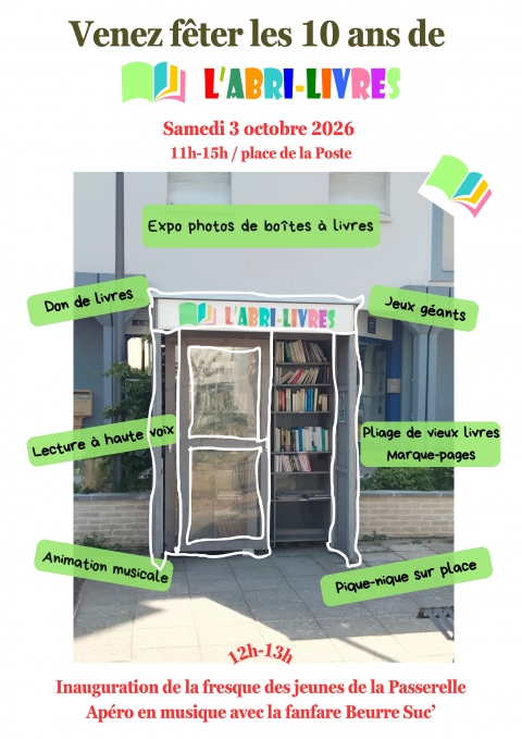 10 ans de l'abri-livres