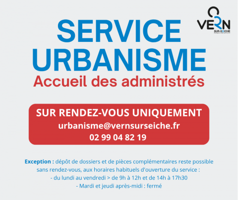 Le service Urbanisme passe "sur rendez-vous" !