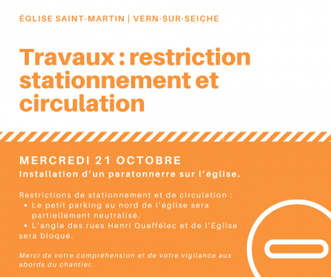 Installation d'un paratonnerre sur l'église